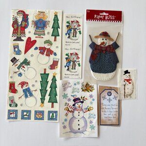 Christmas Scrapbook Crafting Junk Journal Stickers Diecuts Embellishments Vintag